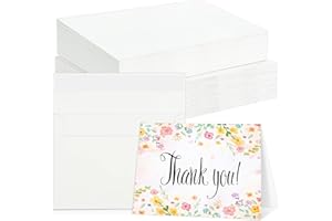 WSICSE 60 Sets Watercolour Cards with Envelopes, 140 lb/300 GSM Watercolor Paper Cards, 4x6 Inch Foldable Blank Watercolour Postcards and Envelopes for Greeting Card, Wedding Invitations, Thank You Card