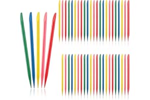 Giantree 50 Stück bunten hölzernen Stift für Scratch Art, 5 Farben Heavy Duty Scratch Art Stylus Tools 4,7 Zoll Stylus Sticks für DIY kreativ zeichnen Weihnachten Scratch Art Aktivität Handwerk