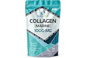 Nutrivolv Collagen Marine (1000mg) Supplement for Skin , Anti Ageing, Tissue, Joints, Bones & Muscles | 90 Multivitamin Tablets