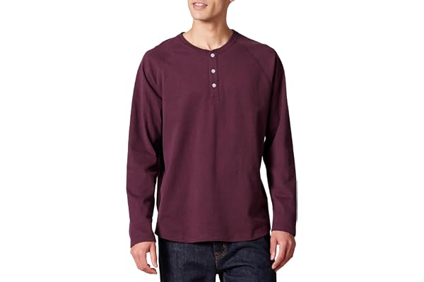 Amazon Essentials Chemise Henley à Manches Longues Homme