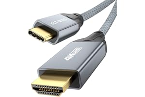 ULT-WIIQ USB C auf HDMI Kabel 4K60Hz 2K144Hz 2m, Thunderbolt 4/3 auf HDMI 2.0 HDR HDCP 2.2 Kabel für iPhone 16/15 Pro/Pro Max, MacBook, iPad, S24 S23 S22 S20, Tab S9 S8 S7, Intel, AMD, Steam Deck, ROG ALLY X