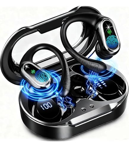 TKMARS Auricolari Wireless Bluetooth 5.4 – Cancellazione Rumore DNS, 36h Autonomia, Driver 13mm Hi-Fi E Impermeabilità IPX5