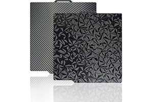ZYLUNIY Piano di Stampa 3D Double Face PEO+PET per Bambu Lab X1 X1C X1E P1P P1S A1, Piastra in Acciaio a Molla 257x257mm con Superficie Liscia e Strutturata, ottimizzata per PLA/TPU/PETG/ABS