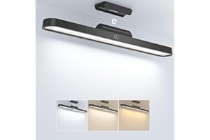 TOPPLEE Lampada da Scrivania Senza Fili 2500mAh Luce LED Sottopensile LED Magnetica Controllo Touch Dimmerabile Luce Notturna Luce Scrivania Ricaricabile USB per Sottopensile, Cucina, Lettura, Lavorare