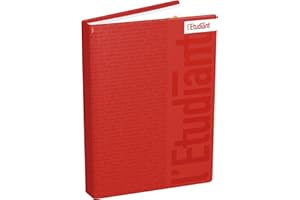 L'ÉTUDIANT Manifeste Agenda Scolaire Aout 2023 - Août 2024 Journalier Format 15x20cm Couverture PVC ouatiné glossy Couleur Rouge