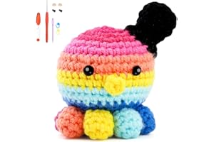 RIDDUR Kit per Uncinetto per Principianti, Kit per Uncinetto Fai-Da-Te per Principianti Kit per Principianti E Adulti Il Kit per Iniziare a Lavorare a Maglia All'uncinetto Include Istruzioni Dettagliate