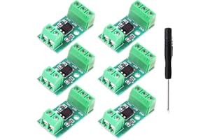 Youmile 6 pcs 1-Channel 12V Optocoupler Isolation Module, Opto-Isolator Signal Converter Board with Screw Terminals, LED Indicator, High/Low Level Trigger,with Screwdriver for Arduino PLC MCU