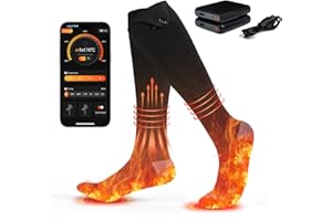 HPLSZCN Calcetines Calefactables, Calcetines Térmicos Recargables de 3,7V/4000mAh con 3 Temperaturas, Calcetines Calefactable Lavables para Caza/Esquí/Ciclismo/Pesca en Invierno, Unisex para 36-46EU