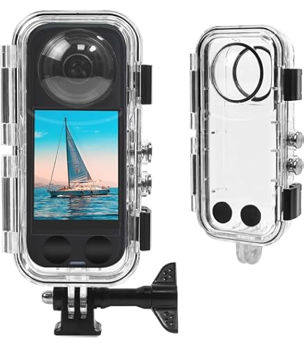 Waterdichte Behuizing Case voor Insta360 ONE RS Twin Edition, Onderwater Duiken Beschermende Shell 30M/98FT met Beugel Accessoires