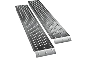 MONZANA® 2x Rampa di Carico Max. 400kg Acciaio Inox Zincato Galvanizzato Antiscivolo Pedane Trasporto Auto Moto Quad Scooter