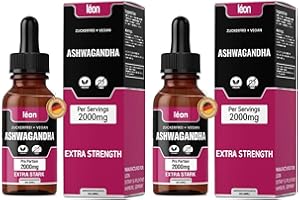 ‎LÉON Premium Ashwagandha Tropfen – Hochkonzentriert – Vegan & Zuckerfrei – Ohne Bindemittel, Gentechnik & Glutenfrei – 2000mg Pro Portion (60 Portionen) (2)