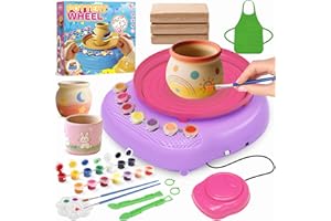 TingingYuli Plato de alfarería para niños, Juguete artístico y de Manualidades para de 8 a 12 años, Regalos de cumpleaños para niños y niñas de 6, 7, 8, 9, 10, 11, 12 años (Rosa/Lila)