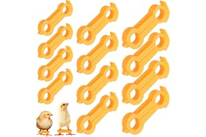 TOYANDONA Chicken Leg Bands: 12pcs Baby Chick Splay Leg Hobble Chicken Hobble Braces for Newborn Spraddle Chick Quails Ducks Bird Parrot of 1- 3 Days Newly Hatched Yellow