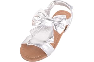 Absolute Footwear Childrens Kids Girls Slip On Lightweight Summer Holiday Sandal Shoes with Bow Design