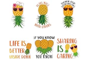 Eiapadeor Upside Down Pineapple Cruise Door Magnets - 6 Pcs Magnetic Decorations for Carnival Cabin Fridge Whiteboard Decor