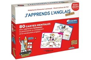J'apprends l'anglais autrement - Niveau débutant: 80 cartes mentales pour apprendre facilement le vocabulaire, la conjugaison et la grammaire anglaise