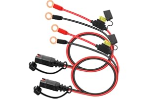 tlidfgeo 2Pcs Wire Harness Compatible with NOCO GC002 X-Connect, NOCO GC002 X Connect M6 (1/4in) Eyelet Terminal Connector, Trickle Charger Cables, Battery Tender Leads Accessories Cables for Boost