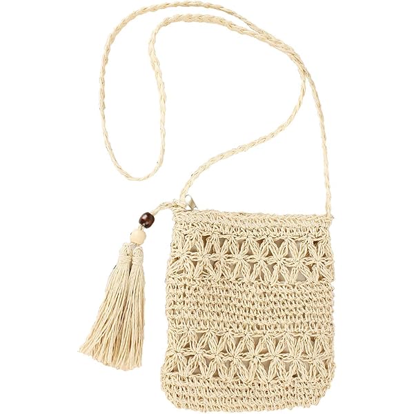 Ulisty Women's Small Straw Bucket Bag - Mini Woven Crossbody Bag For Beach & Summer (Adjustable Strap)