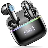 Auricolari Bluetooth 5.3, 2023 Cuffie Wireless Stereo HiFi con 4 HD Mic, ENC Cancellazione Rumore Senza Fili con Display LED,