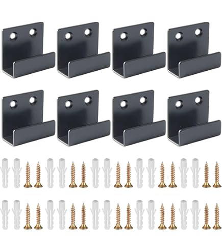 8 Stück Edelstahl-Fliesenaufhänger – Wandhalterung Für Bilder, Fliesen Oder Displays, Mit Schrauben (schwarz, 40 Mm)
