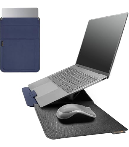 TECOOL Laptop Case For MacBook Air 13.6 Inch M4 M3 M2 2025 2024 2022, MacBook Air/Pro 13 Inch M2 M1 2022-2016,12,3-13 Surface Pro 11/10/9/8/7/7+/6,Laptop Sleeve 13,Black - Foto 2