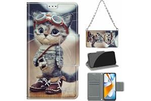 Betunistoy Funda Compatible con Xiaomi Redmi 10C/ Poco C40, Collar Correa Tapa Libro Movil Carcasa PU Cuero Funda para Redmi 10 Power [Protección Completa] [Ranura Tarjeta][Función Soporte]