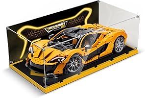 cooldac Acryl-Vitrine kompatibel mit Lego Technic 42172 Mclaren P1 ,Staubdichtes Transparentes HD Backdrop Display Case kompatibel mit Lego Technic 42172 Baukasten(Nur Box, Kein Modell)
