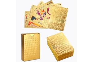 GAIBLOOM 55 Stück Gold Karten for Pokemon, Vstar Vmax Goldfolienkarten mit Deck Box, V Sortierte Karten, Vergoldete Karte Einschließlich Verschiedener Seltener Folienkarten