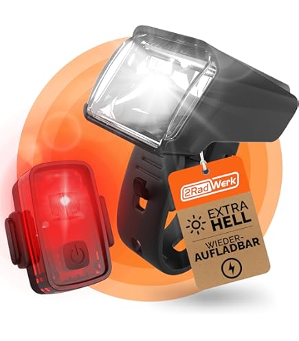 Fahrradlicht Set USB - 5000 Lumen IPX5 Wasserdicht Vorne & Hinten