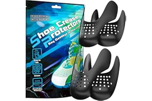 DK177 2 Pairs Crease Protectors for Air Force 1, Black Shoe Crease Protector,Trainer Crease Protector,Anti Wrinkle Crease Shoe Protectors in Bags,Women's 3-6.5