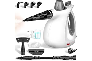 Limpiador a Vapor Portátil, 100% sin Químicos, Vapor a Alta Presión Elimina Eficazmente Polvo, Suciedad y Grasa, Vaporeta Limpieza Hogar 1050W 3bar para Cocina, Baño, Coche, Ventanas y Juntas