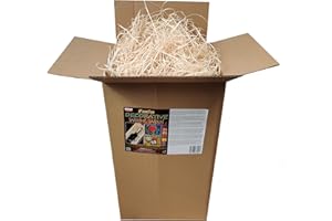 GENERIC Naturling Holzwolle - 1kg Füllmaterial für Pakete Geschenkkorb naturbelassenes Ostergras Geschenkdekoration Deko Stroh (1 kg Holzwolle) wie Sisal und Bast. 1000 gramm