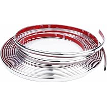 AEIOPRS Bande Chromée Adhésive 8mm X 5m – Garniture Voiture Miroir Argenté, Décoration Extérieure Et Intérieure Anti-Rayures