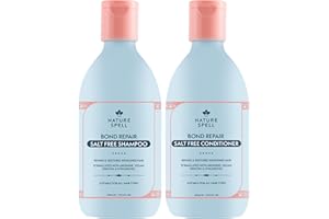 Nature Spell Coffret Shampooing & Après-Shampoing Bond Repair – Renforce les Cheveux Abîmés, Kératine Vegan pour Brillance & Nutrition, 2 x 300 ml