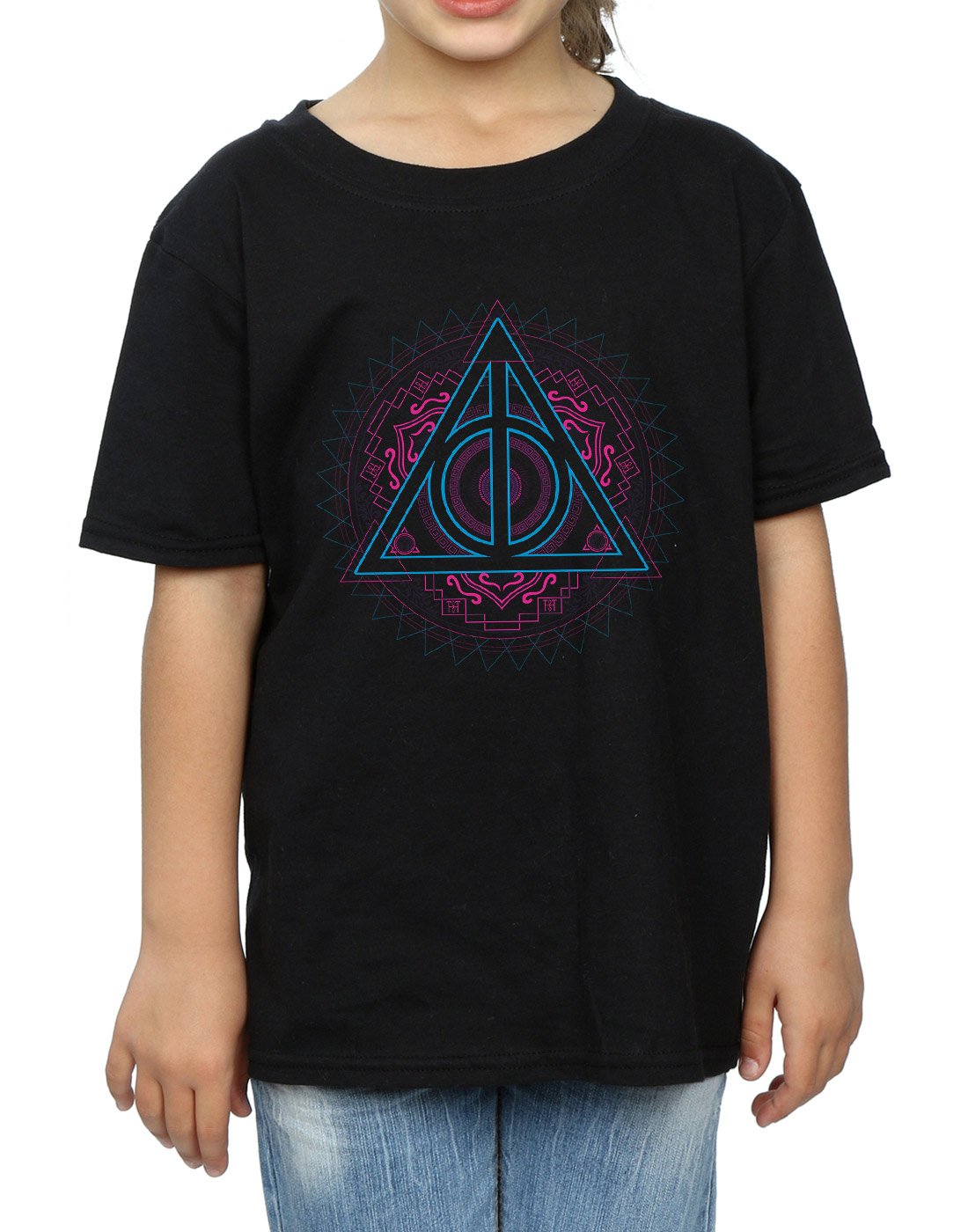 Harry-Potter-Mdchen-Neon-Deathly-Hallows-T-Shirt