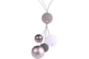 Adi Modeschmuck lange Kette 'Nina',insgesamt 90cm lange,zweisträngige Kette ohne Verschluß aus Polarisperlen und metallic Acrylperlen,handgefertigt in Berlin