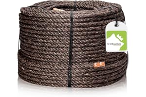‎KRATZBAUMLAND Kratzbaumland Premium-Sisalseil braun 8 mm, braunes Sisalseil für Kratzbäume (versch. Längen) (20 Meter)
