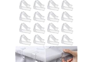 STOOKI 16 Tischdeckenklammern Winddichter Tischtuch-Clip Transparente Tischdeckenklammern aus Kunststoff für Picknicks, Grillabende, Hochzeiten, Partys Und Andere Aktivitäten (Große Größe)
