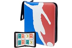 JNBGTU 480 Pockets Trading Card Binder, 60 Pages Removable Vertical Loading 8 Pockets Each Page, PU Zipper Card Binder Album Folder Card Collection Binder for Boys Girls Collectors Gifts