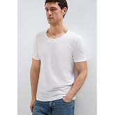 Beyaz Basic Tiş&ouml;rt Fitted/V&uuml;cuda Oturan Kesim 064019-620