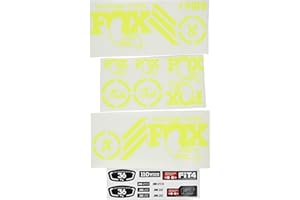 Ecoshirt GN-JR71-54VT Stickers Fork Fox 36 Am61 Aufkleber Decals Autocollants Stickers Fourche Gabel Fourche Jaune Fluo
