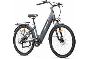 Foride Roamer 1 ST 27,5" E-Bike für Erwachsene, 7 Gang Elektrofahrrad mit Austauschbarem 36V 13Ah Akku, 250W Motor, 25 km/h und 100km Reichweite E-Bike Damen Herren für Städtische Pendler