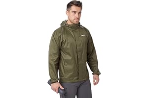 Peter Storm Men's Packable Waterproof Jacket with 2 Zipped Hand Pockets and Adjustable Hood, Pac A Mac, Rain Coat, Cagoule, Outdoors, Walking, Trekking, Hiking and Camping Clothing