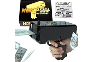 RUVINCE Geldpistole Shooter Geldpistole für Filme, die echt Aussehen, Requisitenpistole Make it Rain, Handheld Geldpistole für Spiel Filme Party