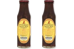 Mrs H.S.Ball's - Original Recipe Chutney (2x470g) – Originales Chutney nach traditionellem südafrikanischen Rezept –Doppelpack zusammengestellt durch Pikaflor