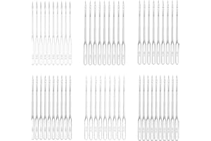 ZITFRI 60 Pcs Aiguille Machine a Coudre Universelle 6 Tailles 65/9 75/11 80/12 90/14 100/16 110/18 Aiguilles Machine à Coudre Domestique avec Boîte