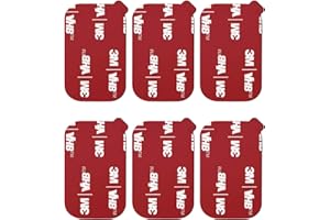 6pcs Rectangle Kit de Remplacement Adhésif Collant,pour Support de Téléphone de Voiture Magnétique Autocollant de Base de Tableau de Bord,VIIMAKE Double Face Ruban Adhésif Tampons(rouge)
