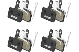 Ainiv Disc Bike Brake Pads, 4 Pairs Resin Bicycle Brake Replacement Pads for Shimano B01S Deore M575 M525 M515 T615 T675 M505 M495 M486 M485 M475 M465 M447 M446 M445 M416 M415 M395 M375 M375 M315 M355