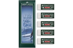Faber-Castell PVC-fritt suddgummi | 7081N vitt suddgummi | mjukt, rent, smygfri, giftfri radering för skola, kontor och konst