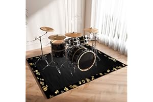 CDVR Alfombra Bateria Alfombras Acusticas Electronica Alfombra para Bateria Acustica Alfombras De Batería Acústico Tapete de Tambor Alfombrillas Insonorizada Antideslizantes 160 x 120 cm - Nueva 2023